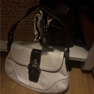 Coach soho y2k Brown and White Shoulder Bag